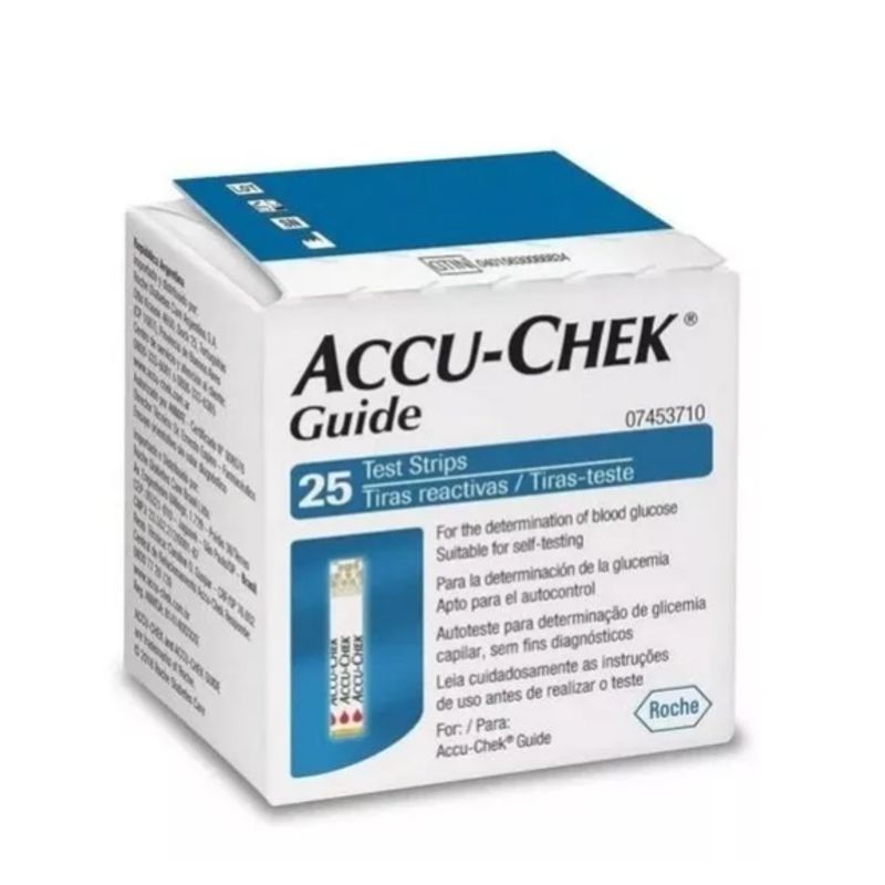 GENERICO - Cintas Para Glicemia, Accu - Chek 25 Tiras Reactiva