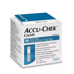 GENERICO - Cintas Para Glicemia, Accu - Chek 25 Tiras Reactiva