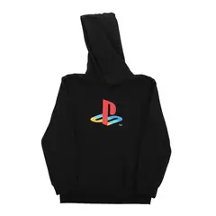 PLAYSTATION - Poleron Cerrado Niño Logo Negro