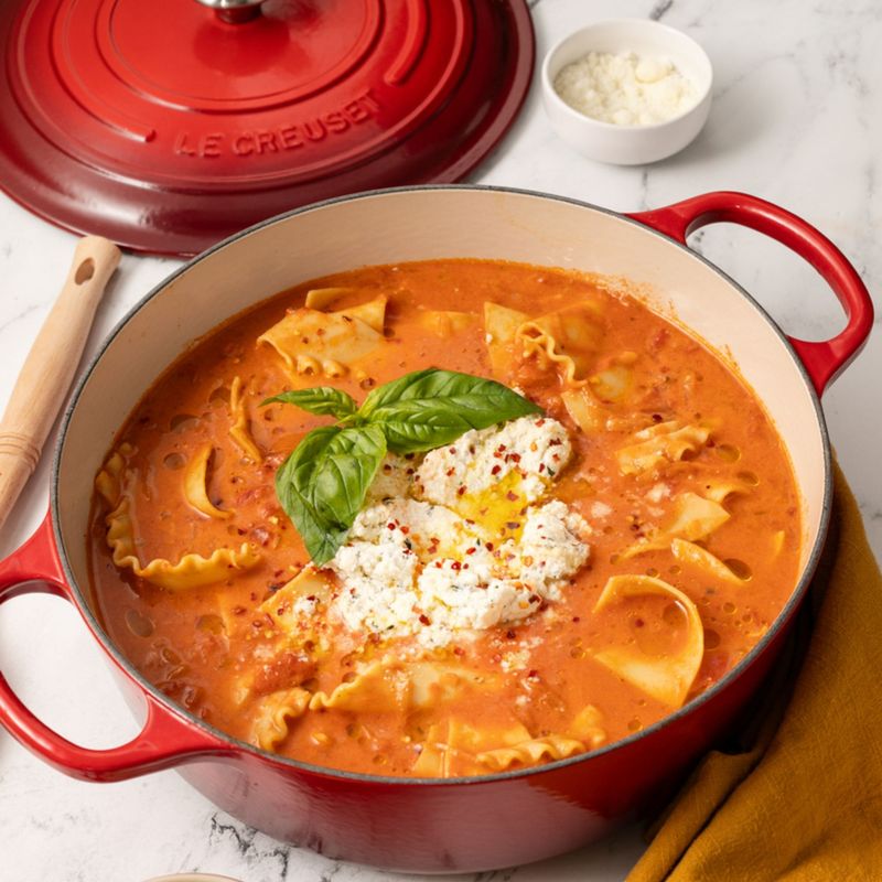 LE CREUSET - Cocotte Redonda Baja 30Cm Cereza