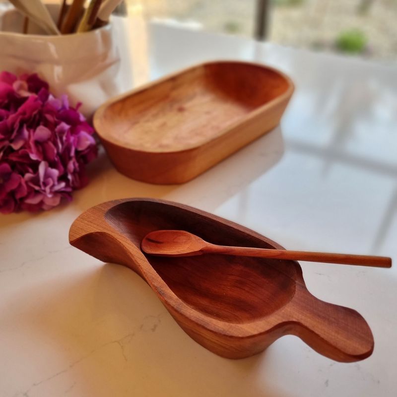 WITRALUN SOUTH AMERICA HANDMADE CRAFT - Porta Ajíes Raulí con Cuchara Madera