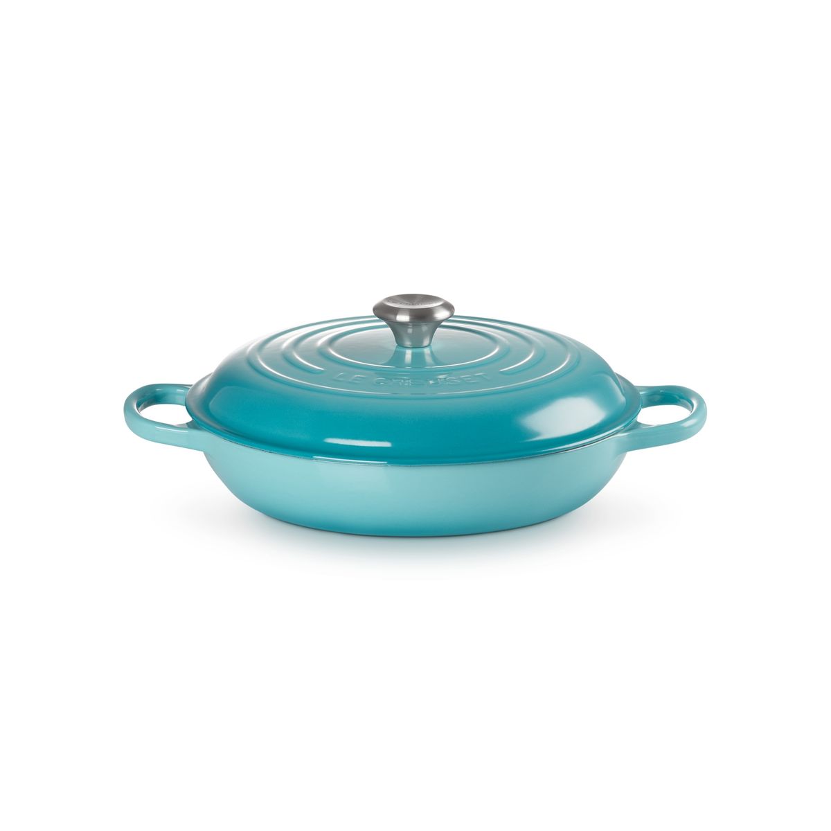 LE CREUSET - Le Creuset Cacerola Baja 30 cm Azul Caribe Hierro