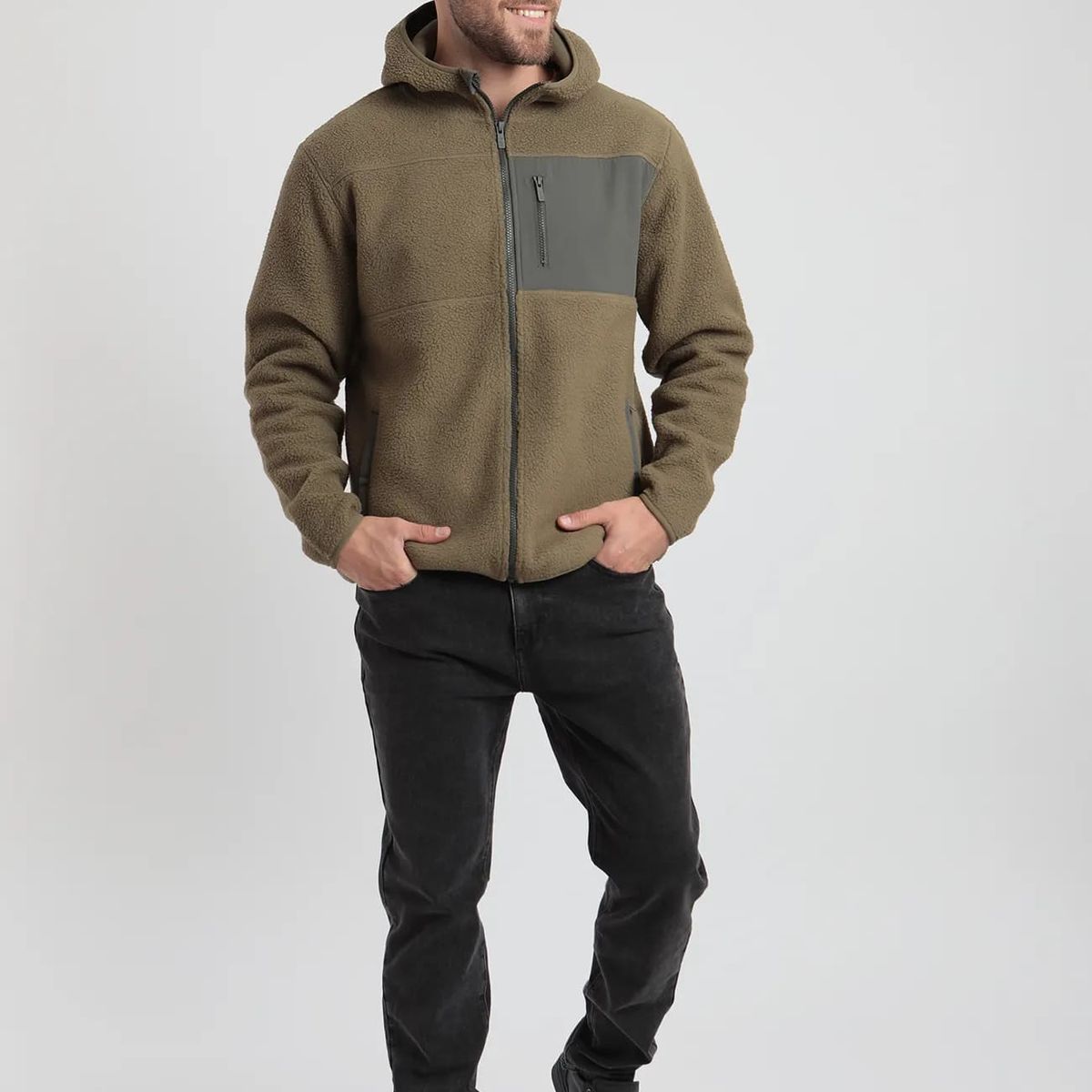 FROENS - Polar hombre Miscanti olivo - Poliéster reciclado