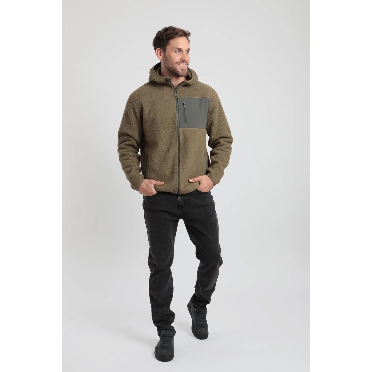 FROENS - Polar hombre Miscanti olivo - Poliéster reciclado