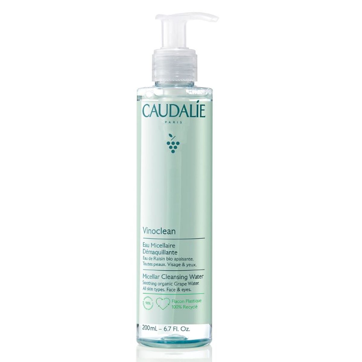 CAUDALIE - Agua Micelar Limpiadora Vinoclean 198ml Caudalie