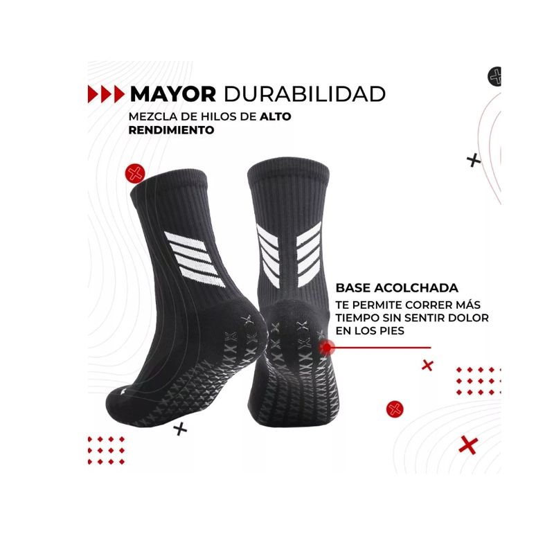 GENERICO - Medias Calcetas Futbol Antideslizante Set 2 + Pantorrillera