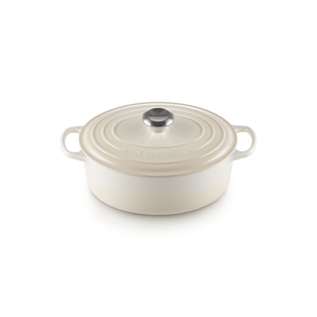 LE CREUSET - Le Creuset Cocotte Ovalada 27cm Meringue Hierro
