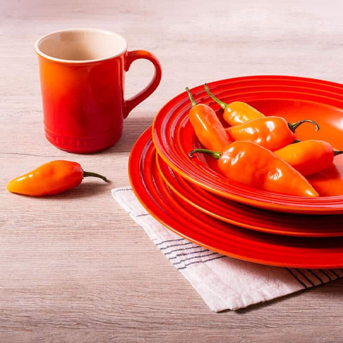 LE CREUSET - Set de 4 piezas Vajilla Chicago 27cm Volcánico