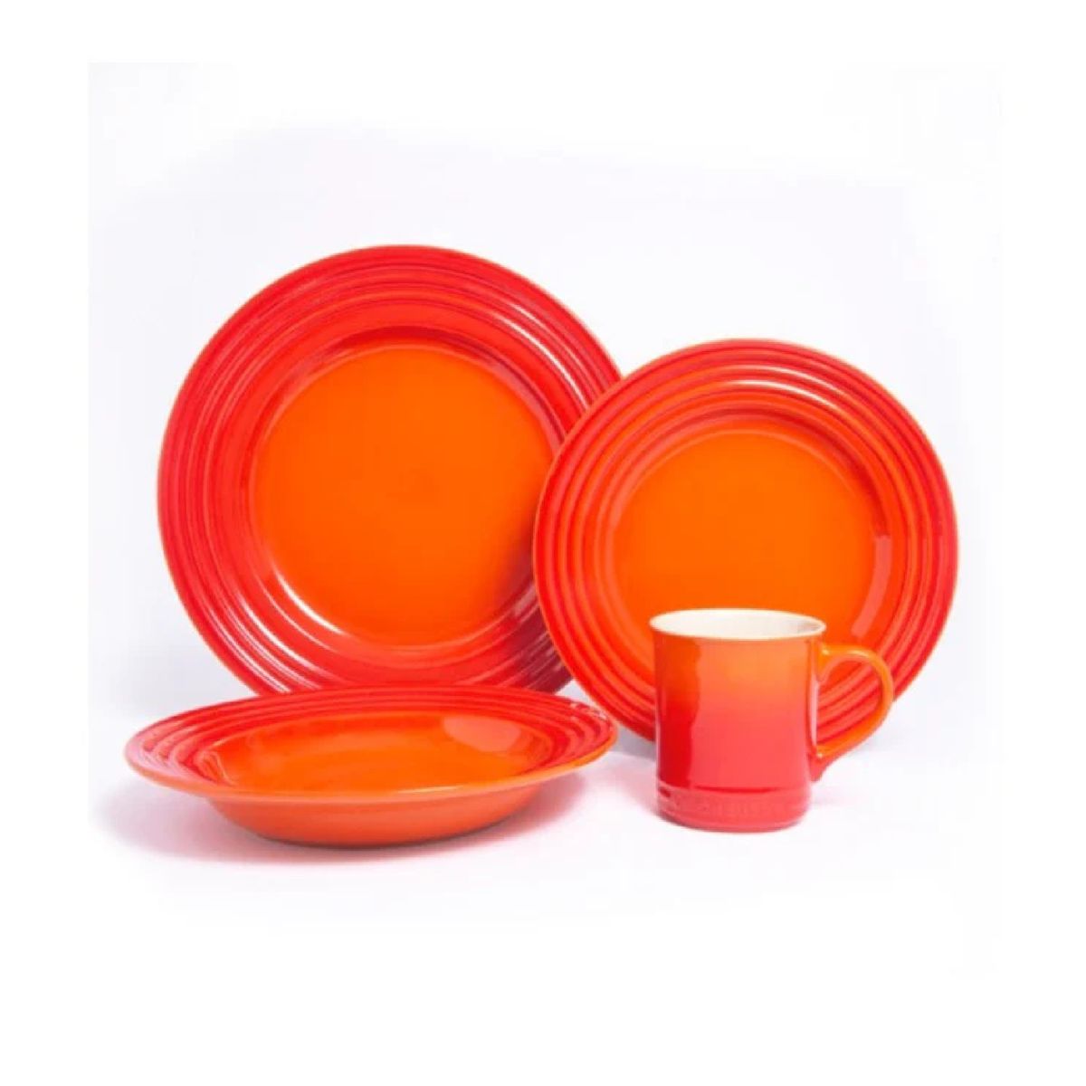 LE CREUSET - Set de 4 piezas Vajilla Chicago 27cm Volcánico