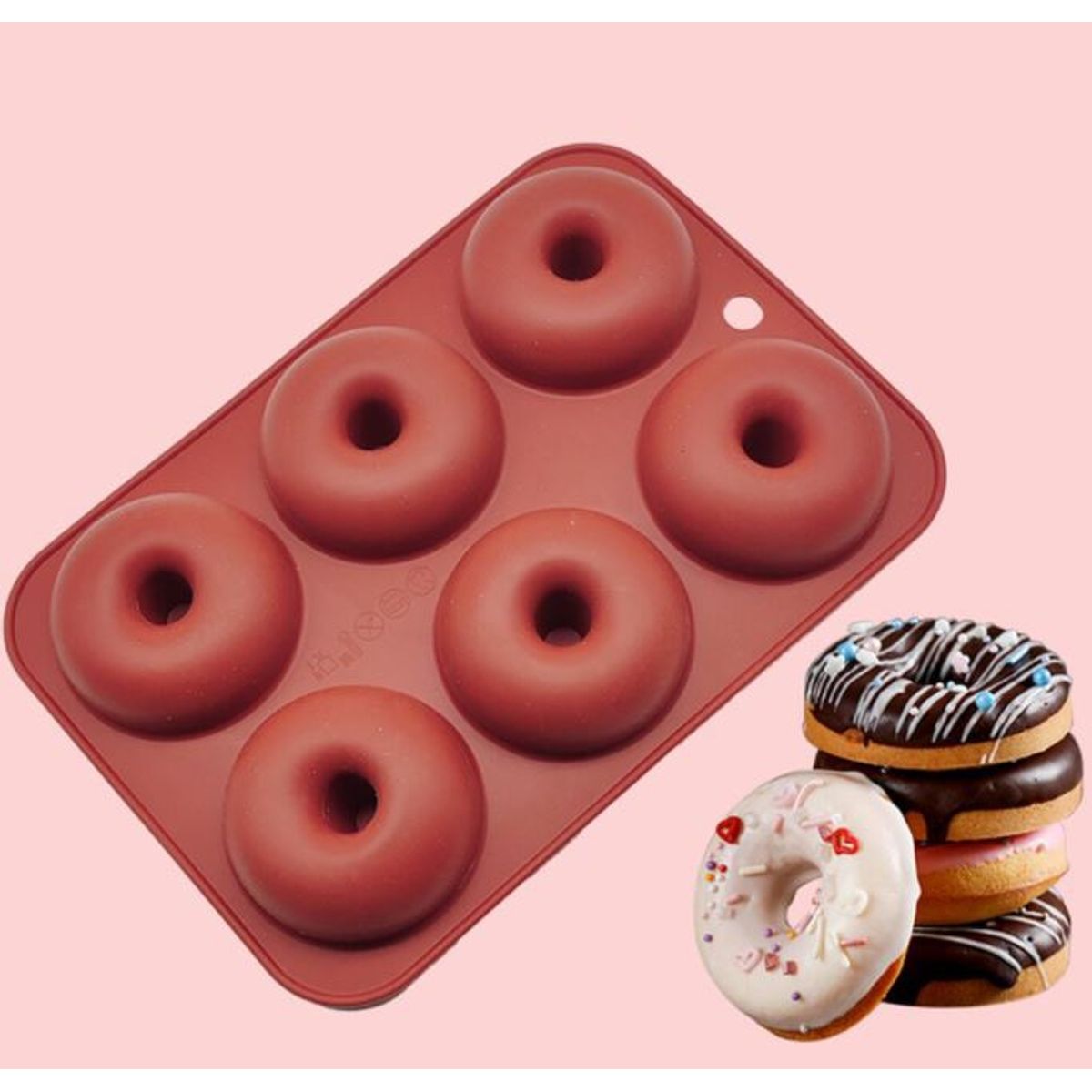 GENERICO - 2 Molde De Silicona 6 cavidades Donuts