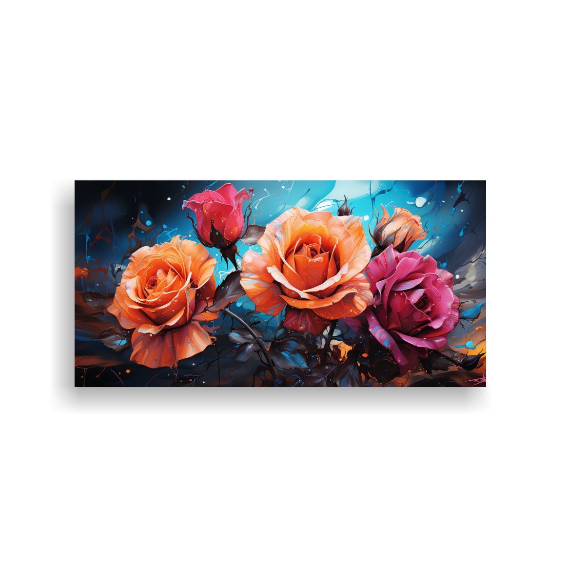 GENERICO - Pintura De Pared Moderna Con Estilo De Graffiti Y Fondo De R 160x80cm