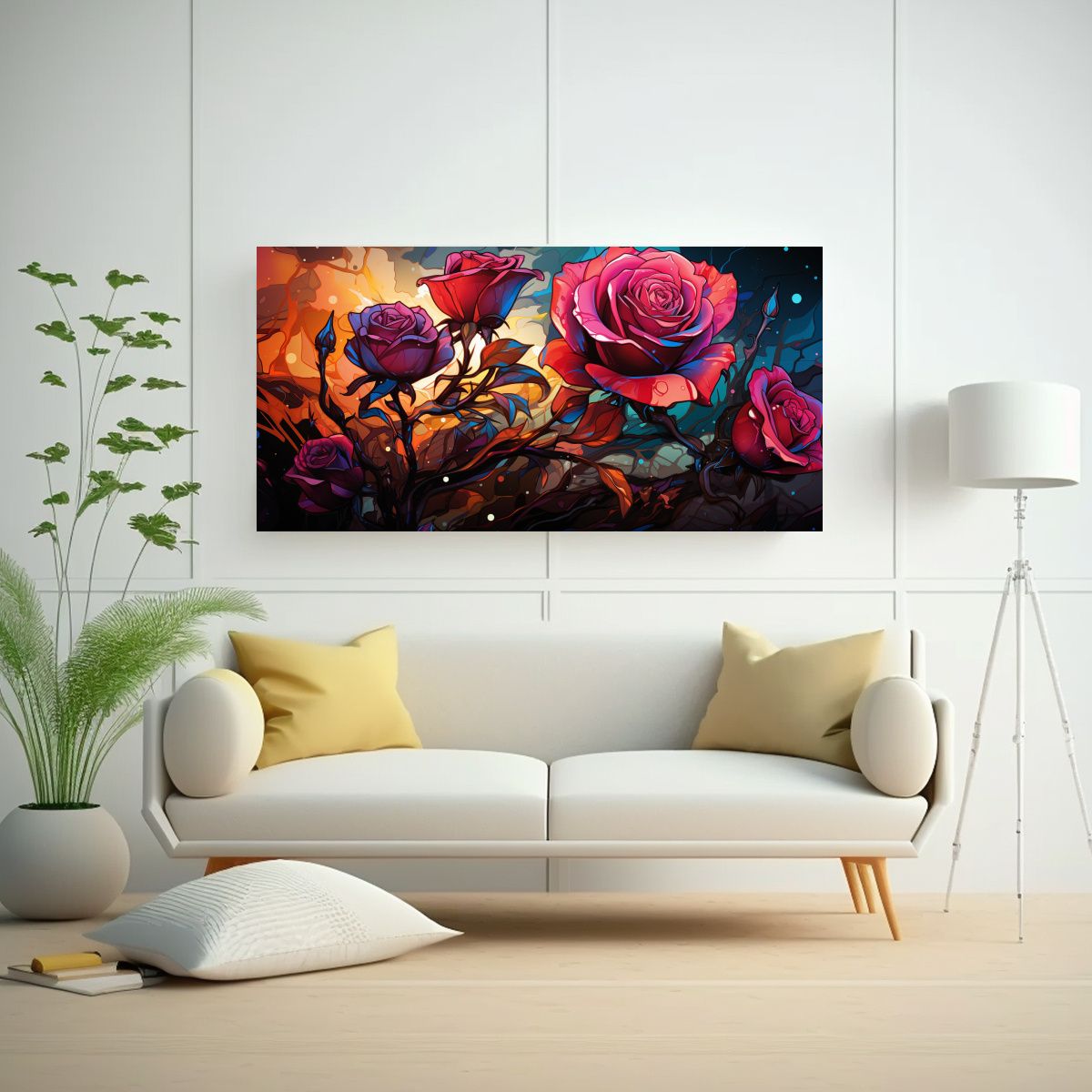 GENERICO - Pintura Lienzo Imagen Riqueza Visual Estilo Graffiti Rosa Co 160x80cm.