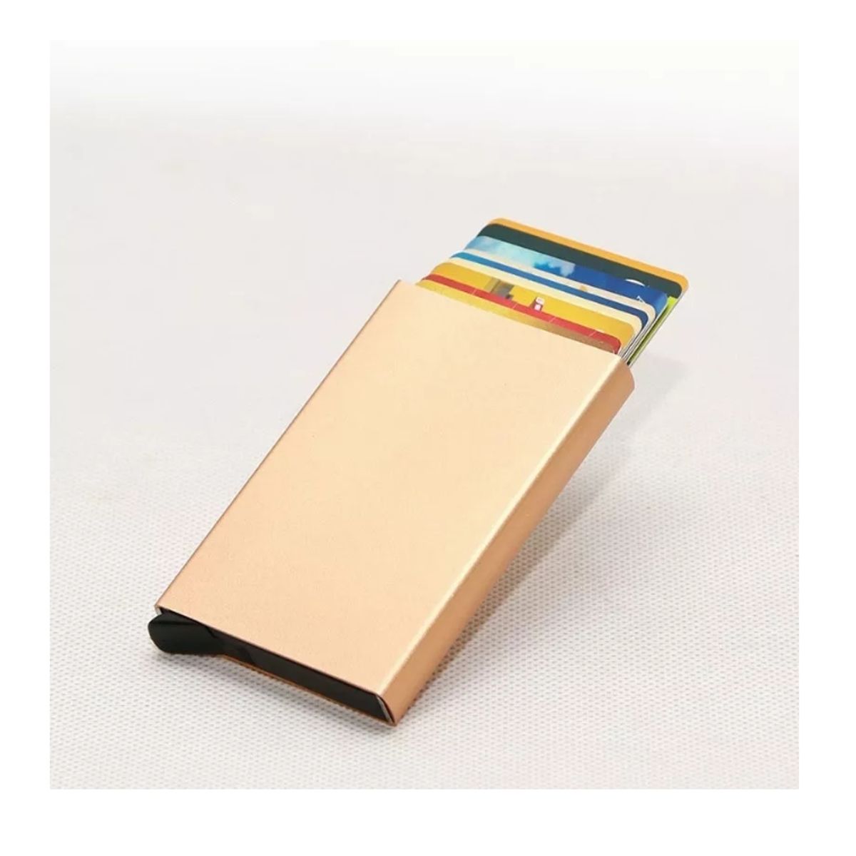 GENERICO - Porta Tarjetas O Tarjetero Aluminio Anticlonacion Rfid Popup