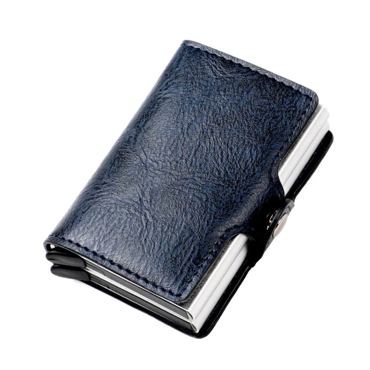 GENERICO - Billetera Tarjetero NegroDoble Ranura Proteccion Rfid Anti Robo