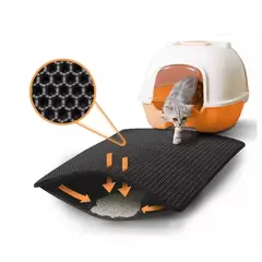 GENERICO - Alfombra Atrapa Arena Para Gatos Salida Arenero Negro.