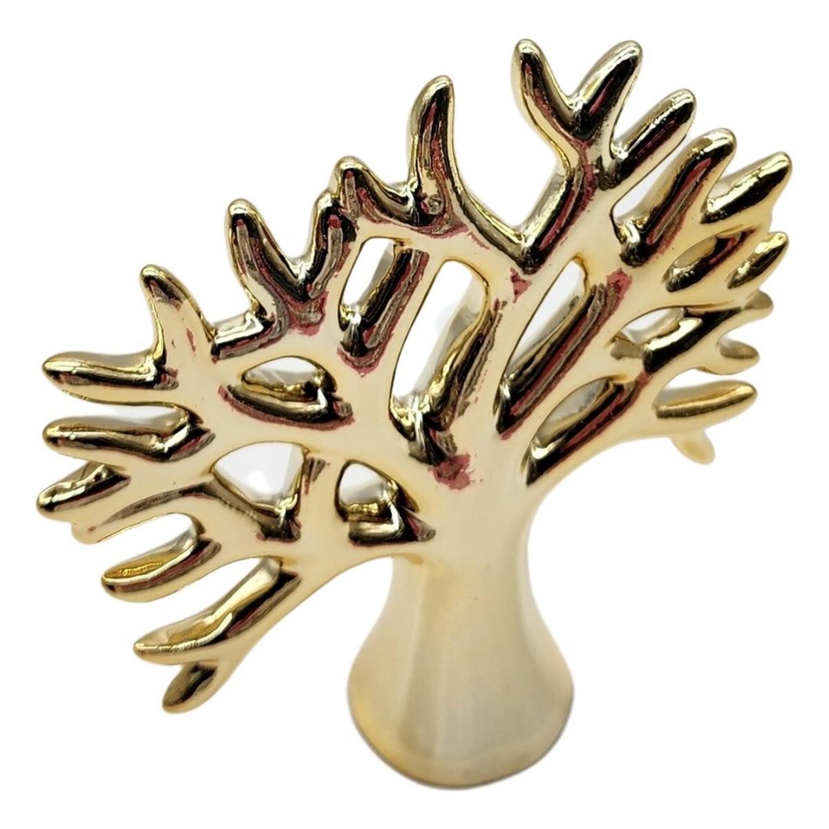 GENERICO - Figura Adorno Decorativa Coral Marino En Ceramica - Dorado