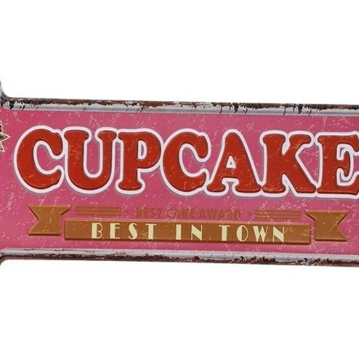 GENERICO - Cartel Letrero Metálico Vintage Flecha Adorno Para Pared - Rosa - Tamano Unico