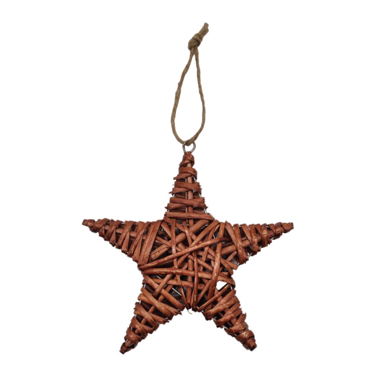 GENERICO - Set 4 Estrellas De Mimbre Para Decoracion Estrella Mimbre - Rojo