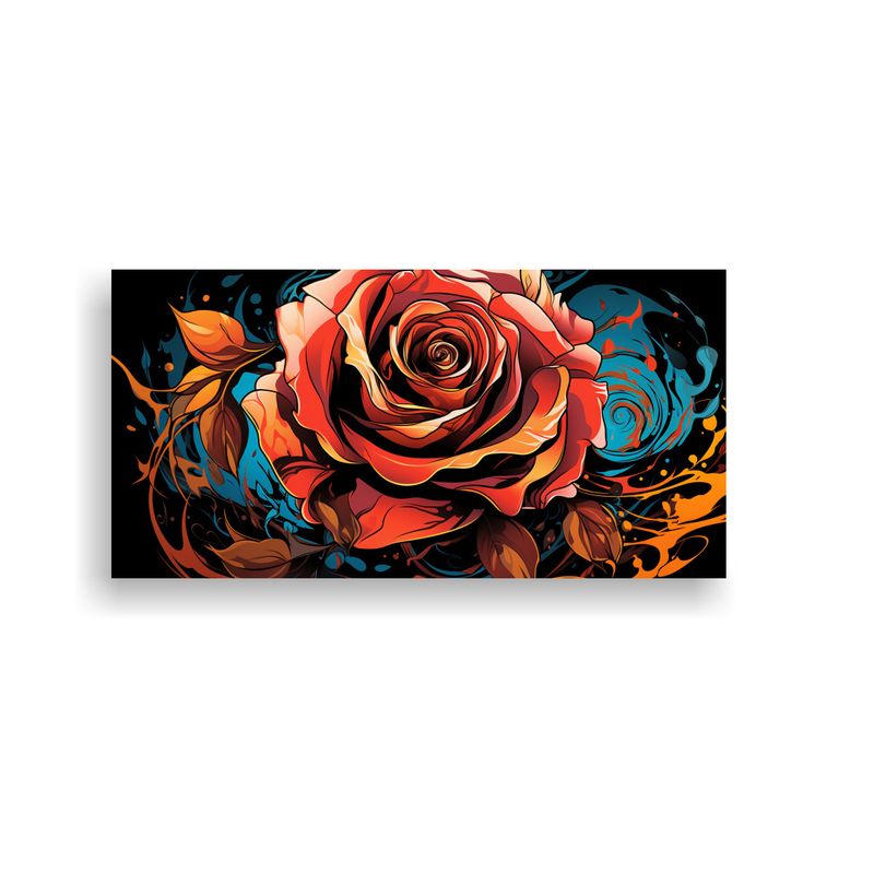 GENERICO - Pintura En Tela De Diseño De Rosa Estilo Graffiti 160x80cm