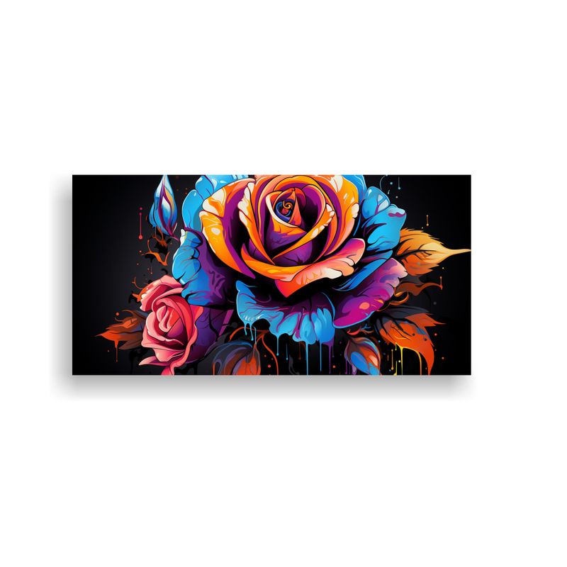 GENERICO - Arte De Pared Movimiento Vision Pintura De Una Rosa Estilo G 160x80cm