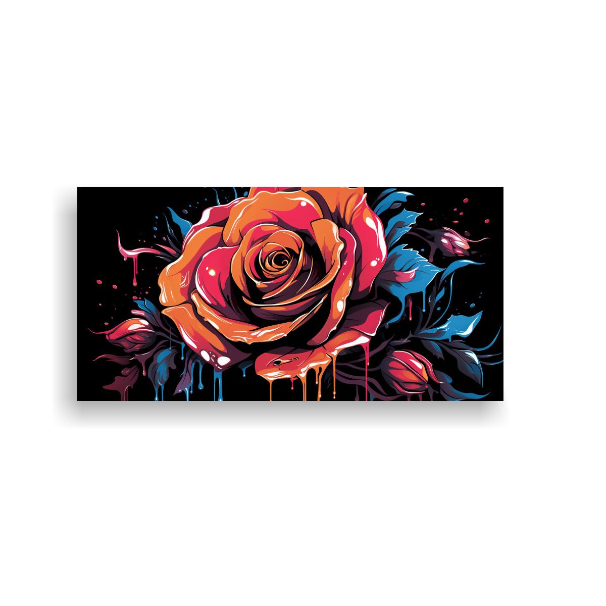 GENERICO - Cuadro Calidos Mágico Para Decorar: Diseña Una Rosa Estilo 160x80cm