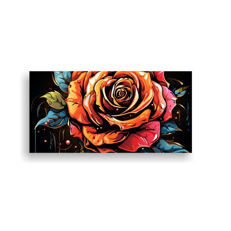 GENERICO - Pintura Mural Rosa Estilo Graffiti De Diseño Lineal 160x80cm