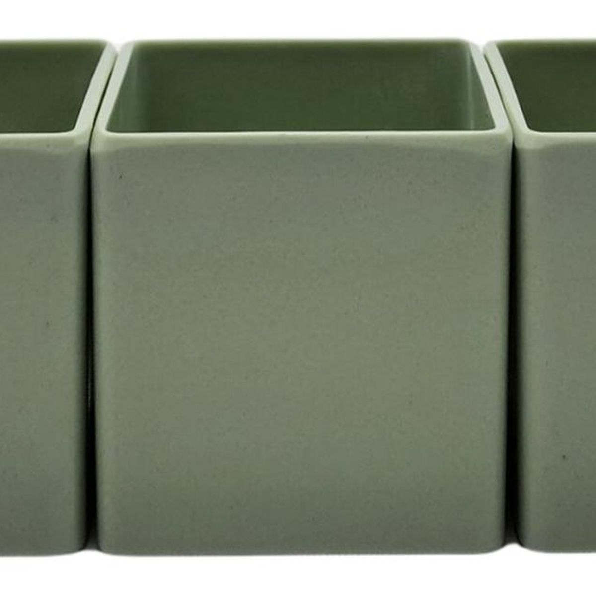 GENERICO - Set 3 Macetero Maceta De Plastico Cuadrado Pequeño 6 X 6 Cm