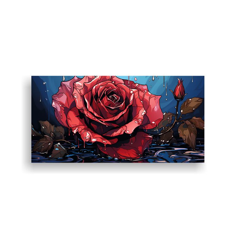 GENERICO - Tela En Bastidor Moderna Lienzo Cuadro Estilo Plano Rosa Vib 160x80cm