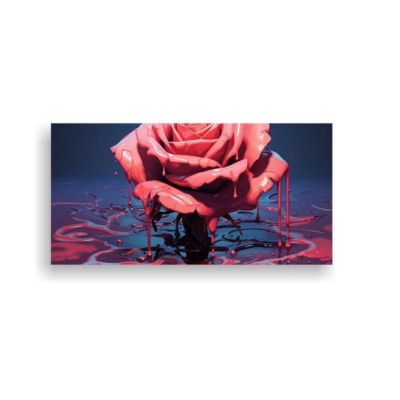 GENERICO - Cuadro Conceptual Interiores: Rosa Fundida Estilo Plano Con  160x80cm