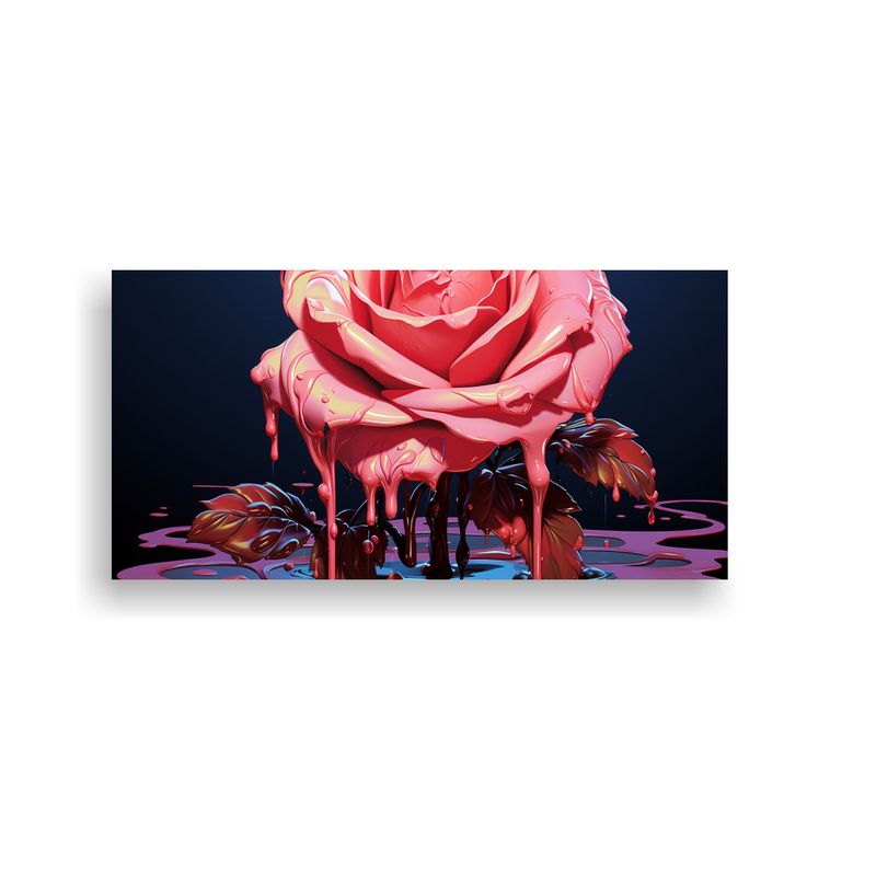 GENERICO - Cuadro Decorativo Lienzo De Tela Regalo Estilo Plano Rosa De 160x80cm