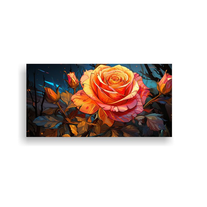 GENERICO - Pintura Decorativa Estilo Acuarela En Lienzo De Tela 160x80cm