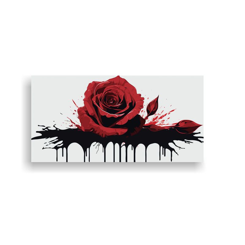 GENERICO - Pintura En Bastidor De Tela Con Reflejo Cálido De Rosa Sang 160x80cm