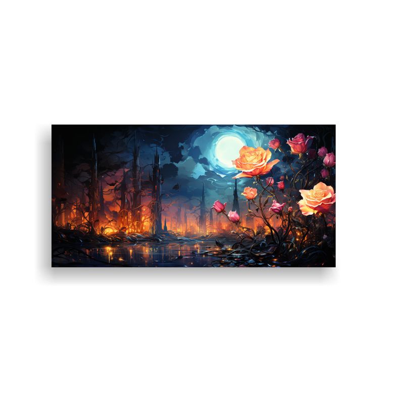 GENERICO - Pintura Decorativa Estilo Rose Van Gogh, Alta Calidad 160x80cm
