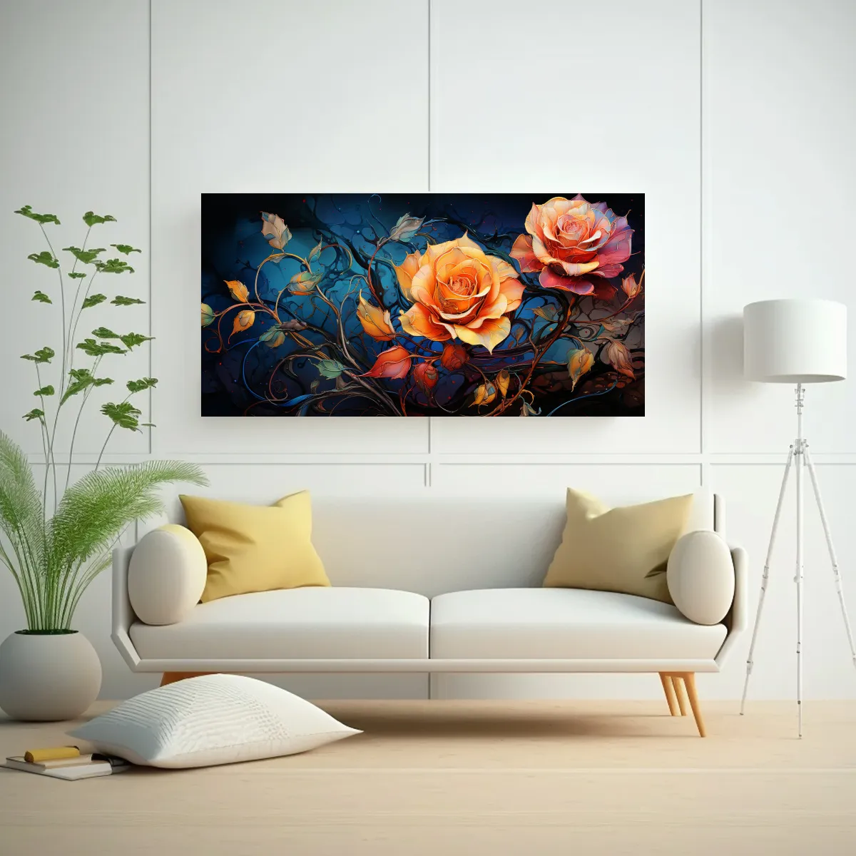 GENERICO - Pintura Decorativa Estilo Rose Van Gogh De Alta Calidad 160x80cm