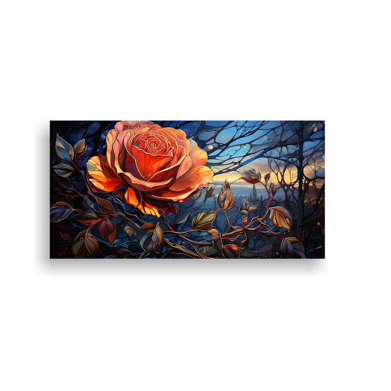 GENERICO - Lienzo De Tela Imagen Alegre En Estilo De Van Gogh Rose 160x80cm