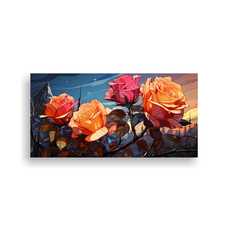 GENERICO - Pintura Decorativa De Tela Sublimada Con Detalle De Capullo  160x80cm