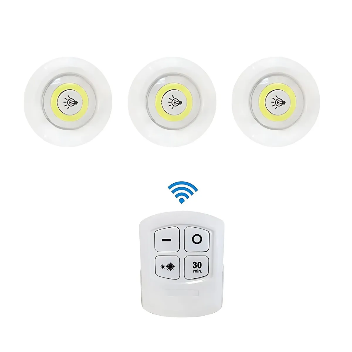 GENERICO - Pack X3 Luces Led A Pilas Lámparas De Emergencia Lampara