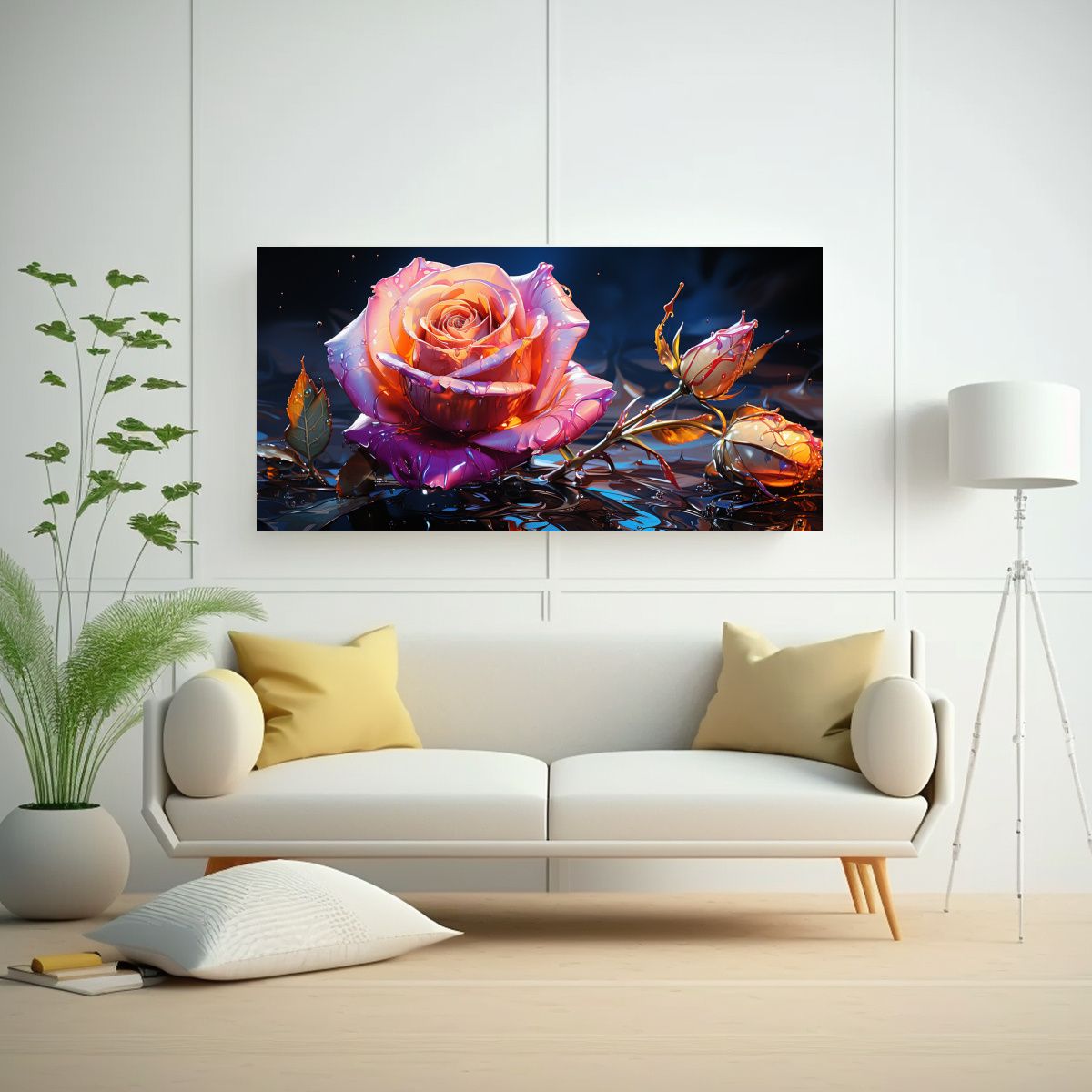 GENERICO - Pinturas Decorativas Canva Calidos Ambiente Rosa Estallido D 160x80cm
