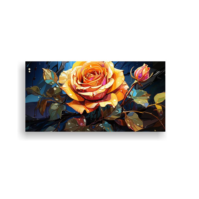 GENERICO - Pintura Decorativa Adorable De Imagen Pop Art De Una Rosa Am 160x80cm