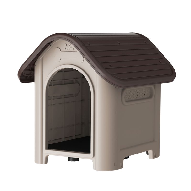 QRUBBER - Casa Mascotas Perro Raza Grande Café Oscuro MQ QRubber