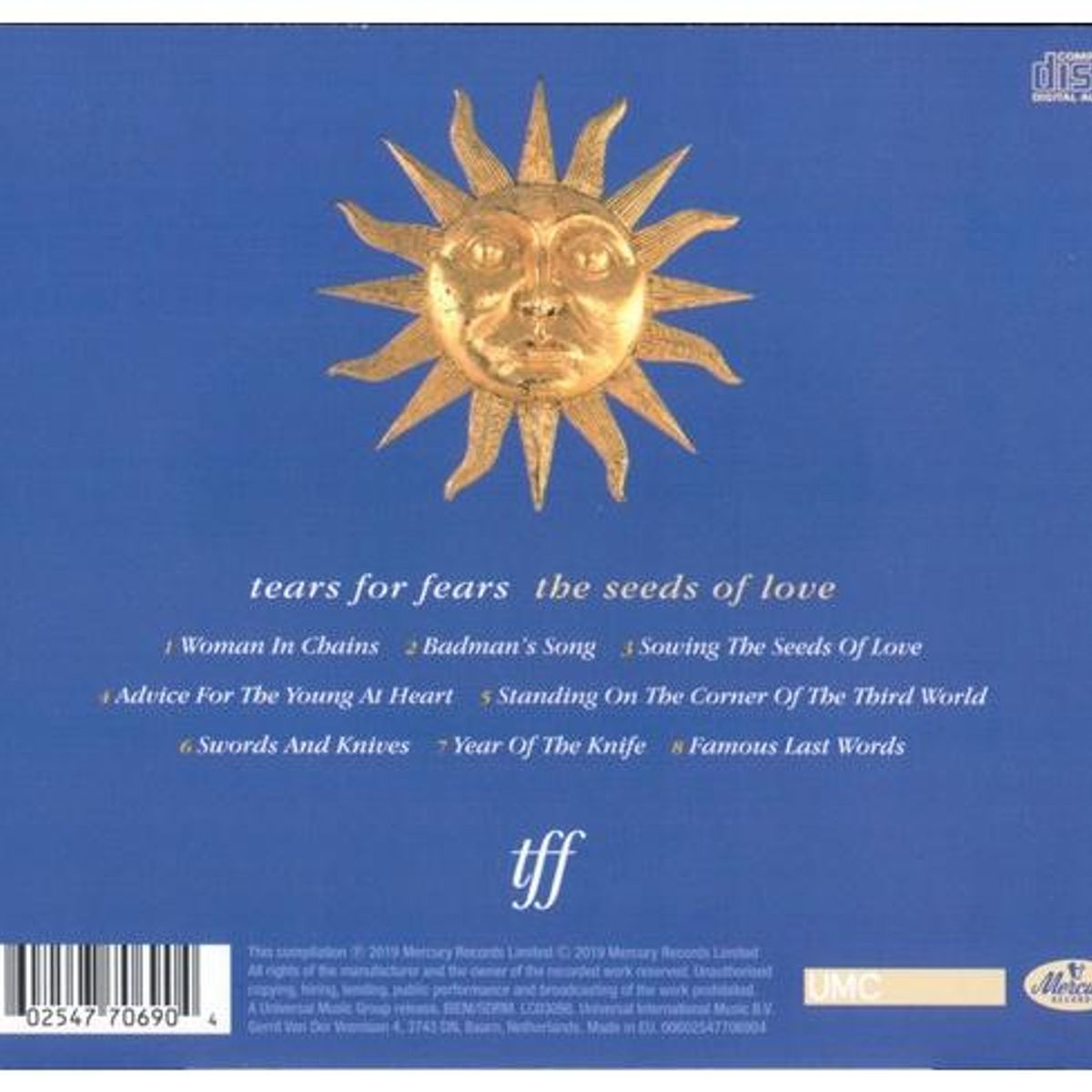 HITWAY MUSIC - TEARS FOR FEARS - SEEDS OF LOVE - CD HITWAY MUSIC