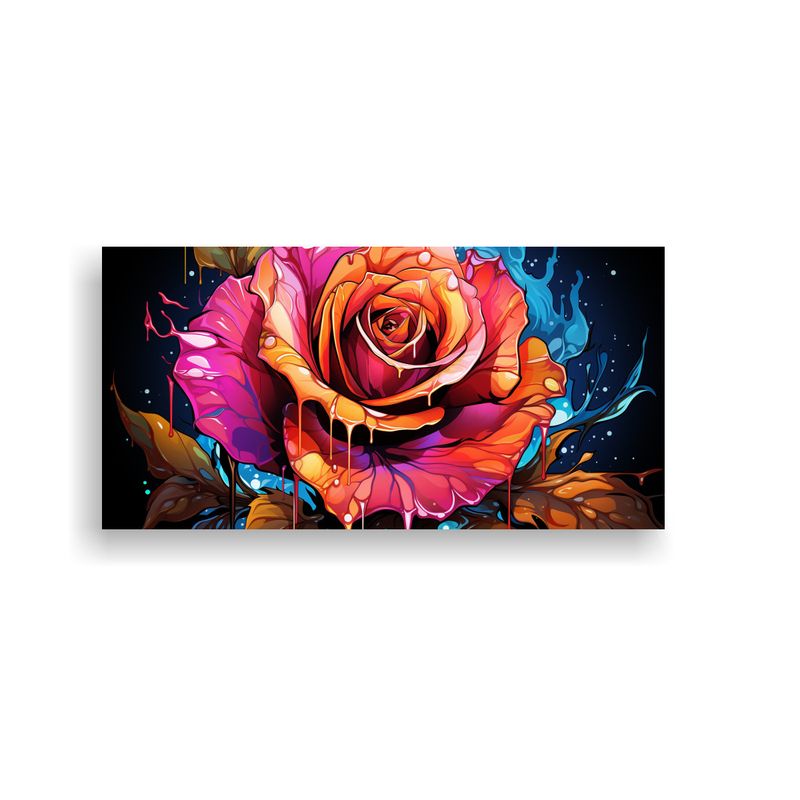 GENERICO - Pintura Decorativa Lienzo Inspiración Surrealista Multicolo 160x80cm