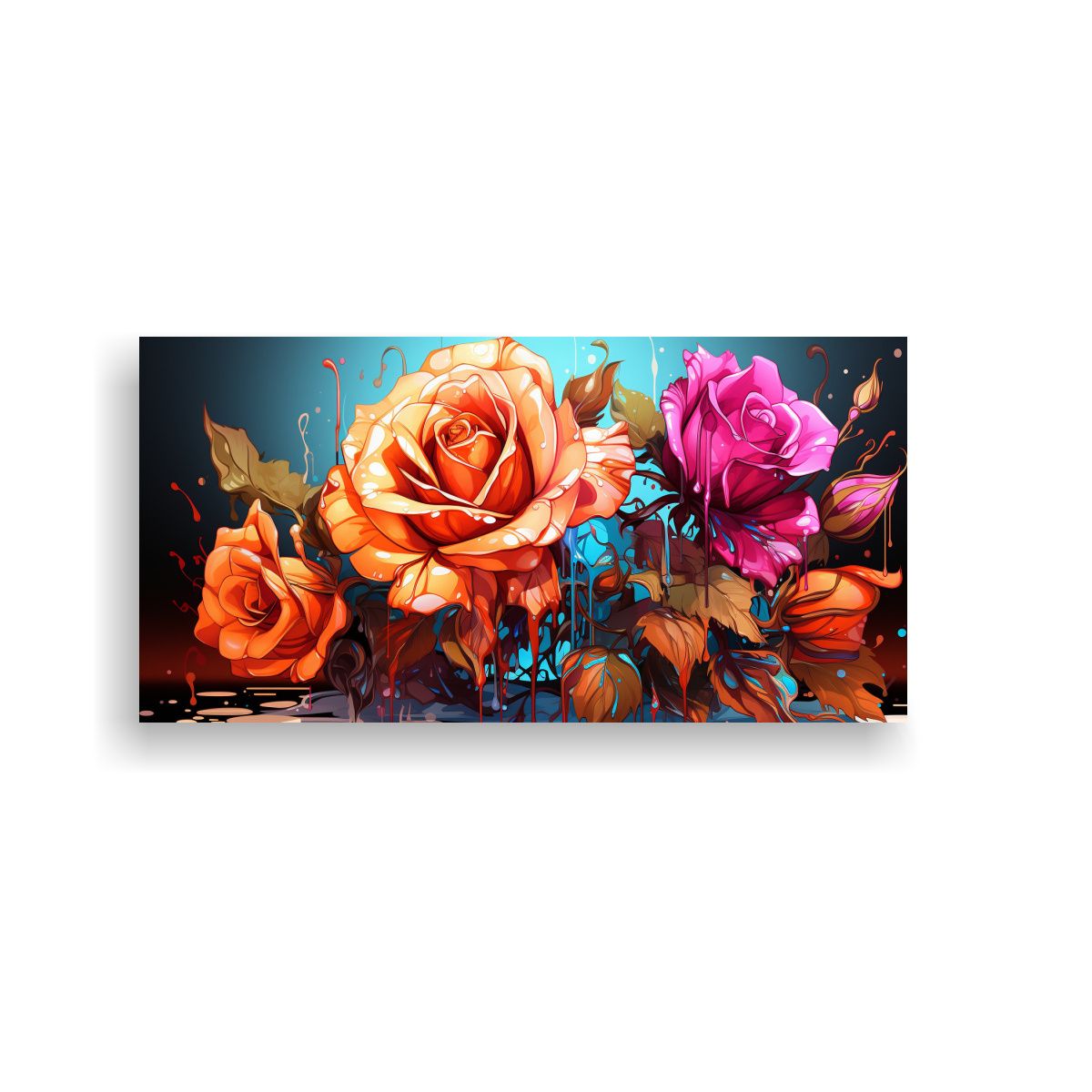 GENERICO - Pintura De Arte De Pared Neon Vibrante Concepto Simétrico R 160x80cm