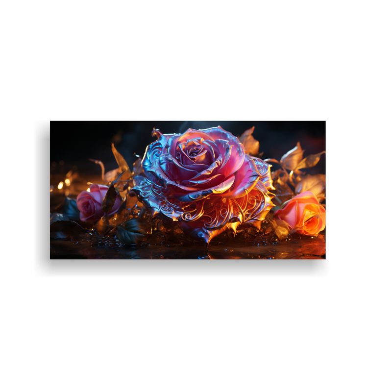 GENERICO - Pinturas Decorativas De Estilo Vintage Con Elegante Rosa Ne 160x80cm