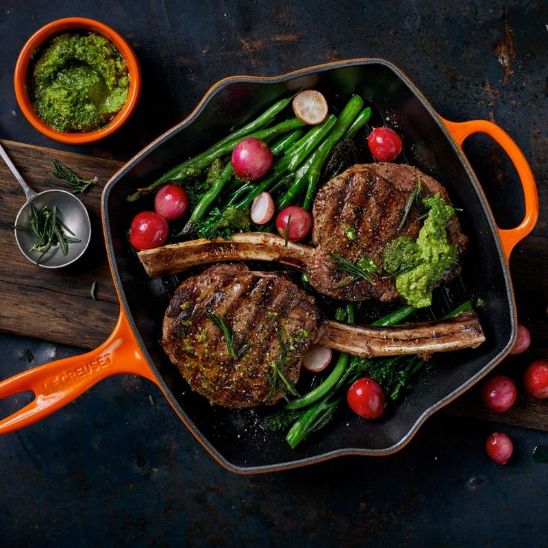 LE CREUSET - Skillet Grill Cuadrada 26Cm Volcánico