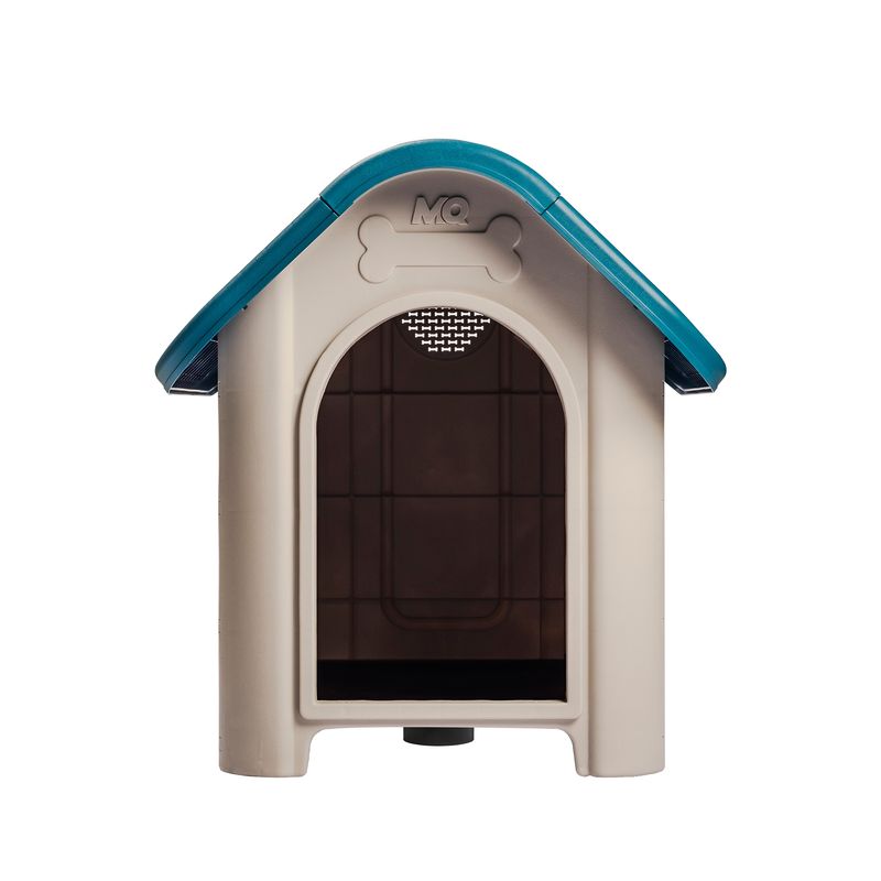 QRUBBER - Casa Mascotas Perro Raza Mediana Turquesa MQ QRubber