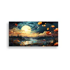 GENERICO - Cuadros Decorativos Con Diseño Actual De Flores Amarillas E 160x80cm