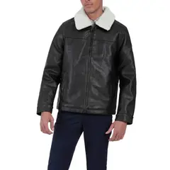 DOCKERS - Chaqueta Hombre Faux Leather Regular Fit Café