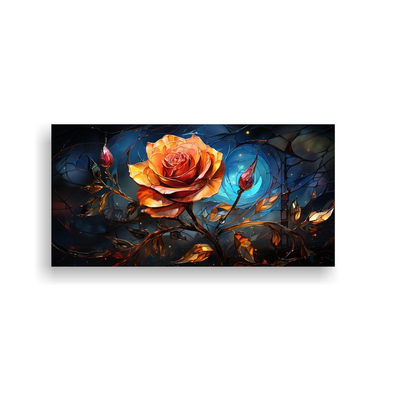 GENERICO - Pintura Decorativa De Estilo Rose Van Gogh En Colores Vibran 160x80cm