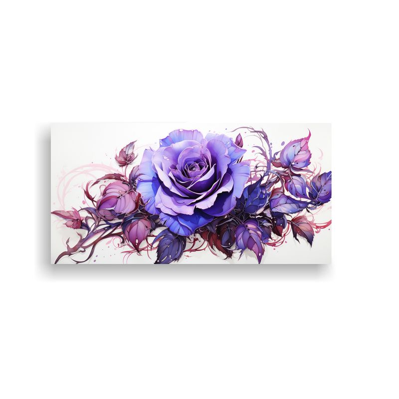 GENERICO - Cuadro Decorativo Arte Patron: Intenso Expresividad De Rosa  160x80cm